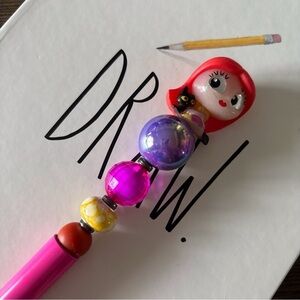 Disney Doorables: Nightmare Before Christmas: Sally handmade beaded pen